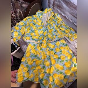 SundayUp Yellow & Blue Lemon Women's 2 Piece Set